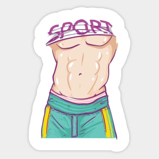 sexy sport man body Sticker